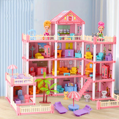Room 10/11/14/15/20/22/26/27 Mini Doll House Doll House Princess Castle Toy Furniture Additions, Doll Villa, Logical Thinking, Princess Christmas Birthday Gifts Toys for 3+ Year Old Girls