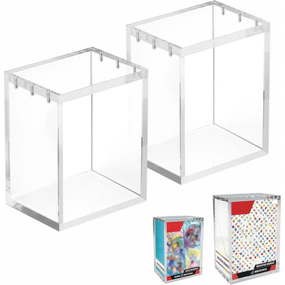 1 Pack/ 2 Pack Acrylic Case For PKMN Booster Bundle - Magnetic Clear Protective Display Box With UV Protection - Fits Scarlet & Violet, Prismatic Evolutions, 151, Paldean Fates & More 6-Pack Bundles