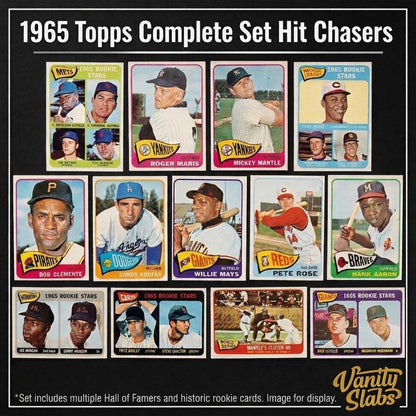 1965 Topps VINTAGE Baseball 598 Card CHASE Break | Get a Chance to Win VINTAGE Mickey Mantle from 1965 Set Valued at Over $250 | Other Top Hits Included | Random Card from Set Encapsulated in Slab