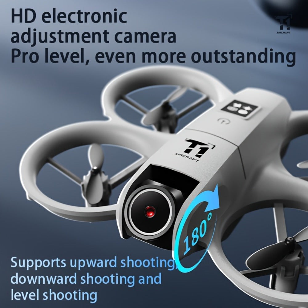 Mini 4K FPV Drone with 180° Rotating Dual Camera – Optical Flow Positioning, Dual Batteries, 360° Flip, One-Key Takeoff Landing, Anti-Shake RC Quadcopter for Beginners Boys Girls