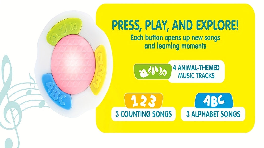 Musical Elephant Plush Baby Toy, Stuffed Animal with Music & Light, Baby Musical Soft Plush Toys for Infant Babies, Christmas Birthday Gifts for Boys And Girls 6+ Months