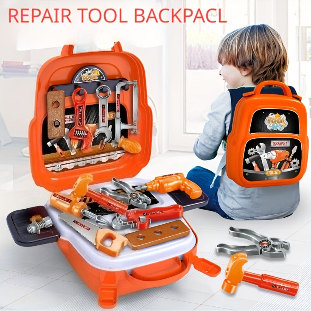 Kids Tool Backpack Set 22pcs for Boys – Pretend Play Home Repair Tool Kit with Carrying Backpack, Toddler Construction Toy, Birthday & Christmas Gift for Boys Ages 3+