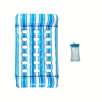 1/2/4-pack Inflatable Pool Lounger For Adults - Sun Tanning Float With Headrest, Floating Mat For Swimming Pool, Beach And Lake Use - Comfortable Water Recreation