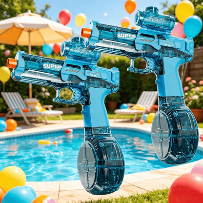 Light Up Water Spray Toy for Kids 2 Pack – Luminous Automatic Water Squirt Gun with LED Lights & Sound Effects, Outdoor Beach Pool Party Summer Water Game Favor Set Boys Girls Ages 3+