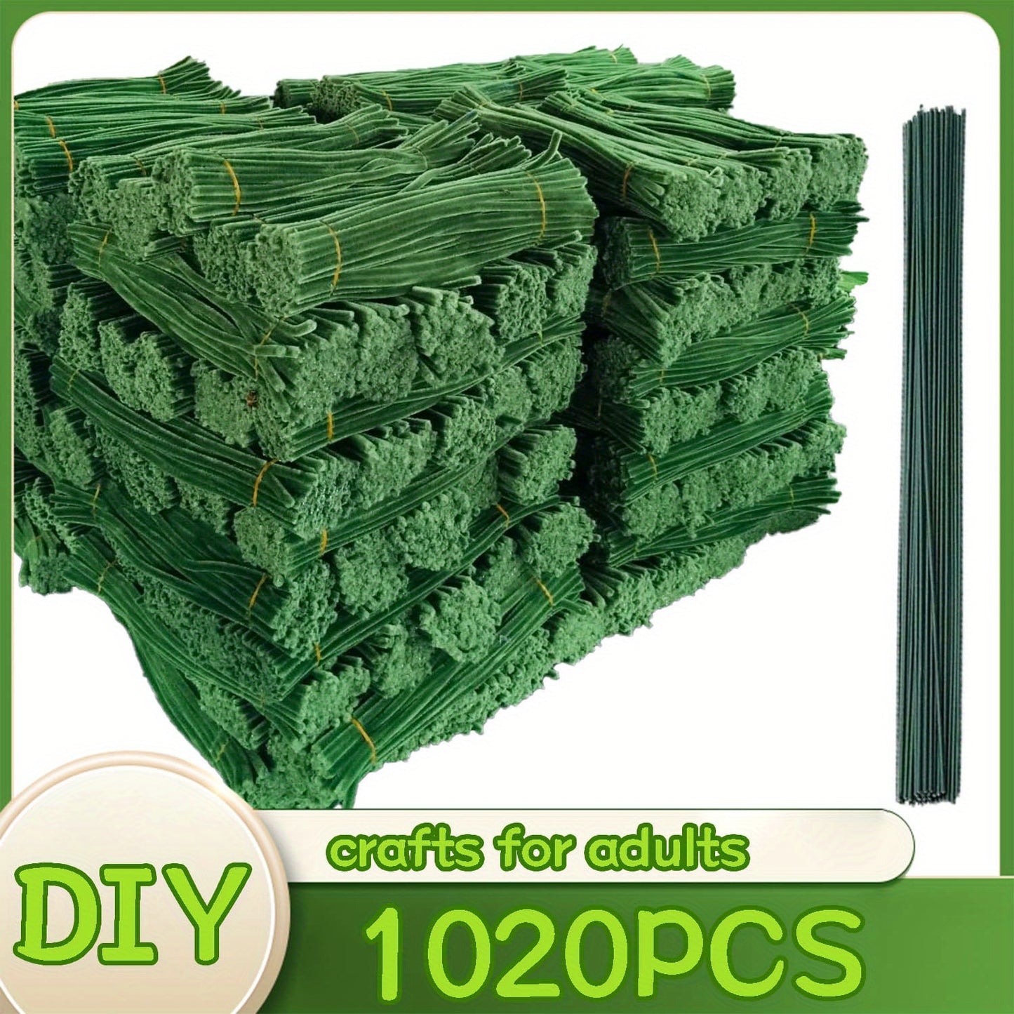 There Are 1020 Solid Color Twist Sticks with Patterned Rods Available in 20 Different Colors. They Feature Upgraded, Thicker Fuzzy Strips, with Ample Quantity Suitable for Various Projects, Crafts, And Are Ideal for Beginners.