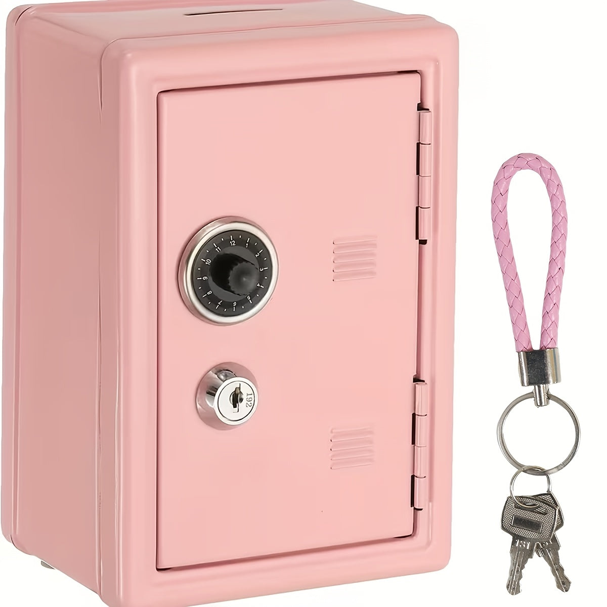 1pc Secure Metal Coin Bank, Cash Storage Box With Key And Combination Lock, Small Piggy Bank With Removable Drawer, With Ideal For Back To School, Halloween, Christmas, New Year Gifts