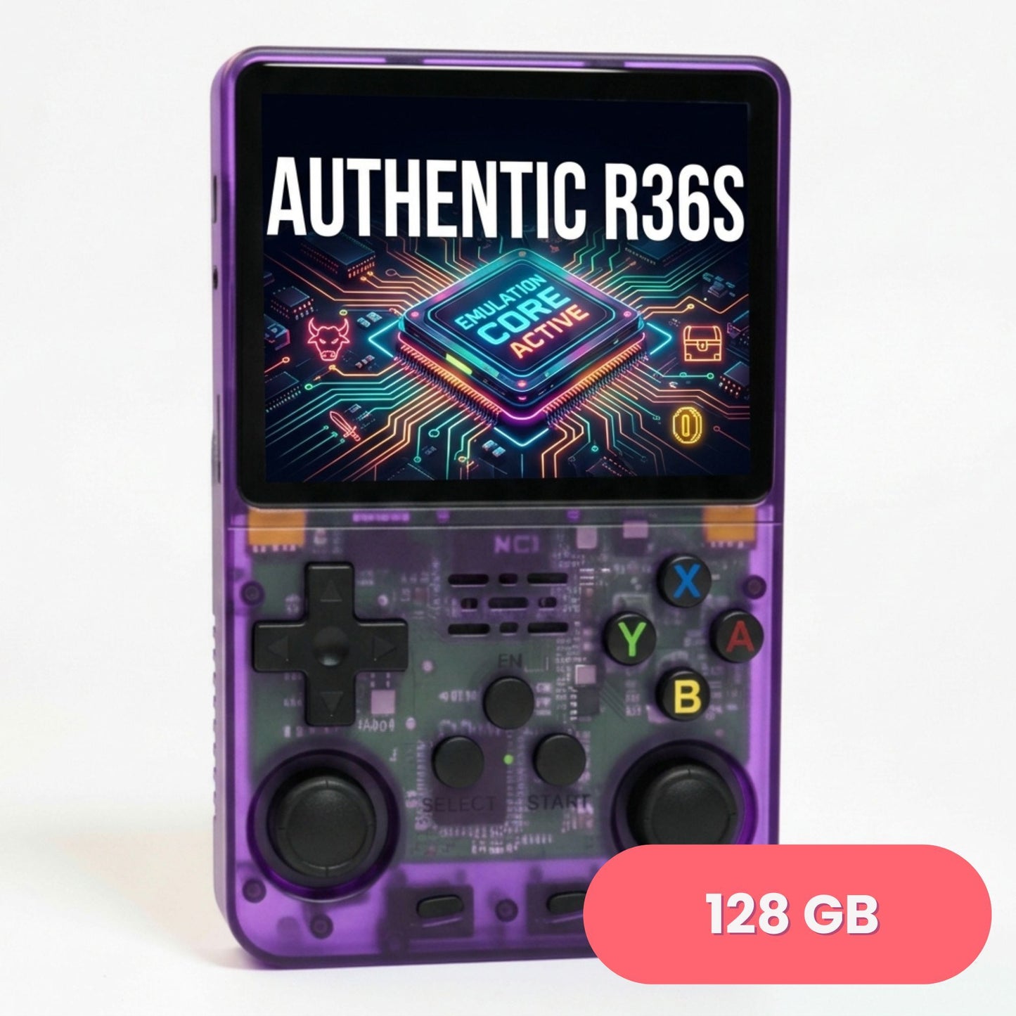 Authentic R36S ArkOs 128GB Game Console Retro Handheld 3.5 Inch IPS Screen Portable Gaming Device