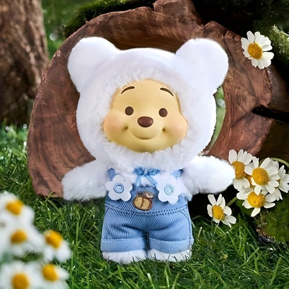 MINISO Disney Winnie the Pooh Candy Series Plush Toy 1pc Random — Licensed Soft Stuffed Animal, Kawaii Birthday Christmas Halloween Graduation Gift for Kids Girls Teens