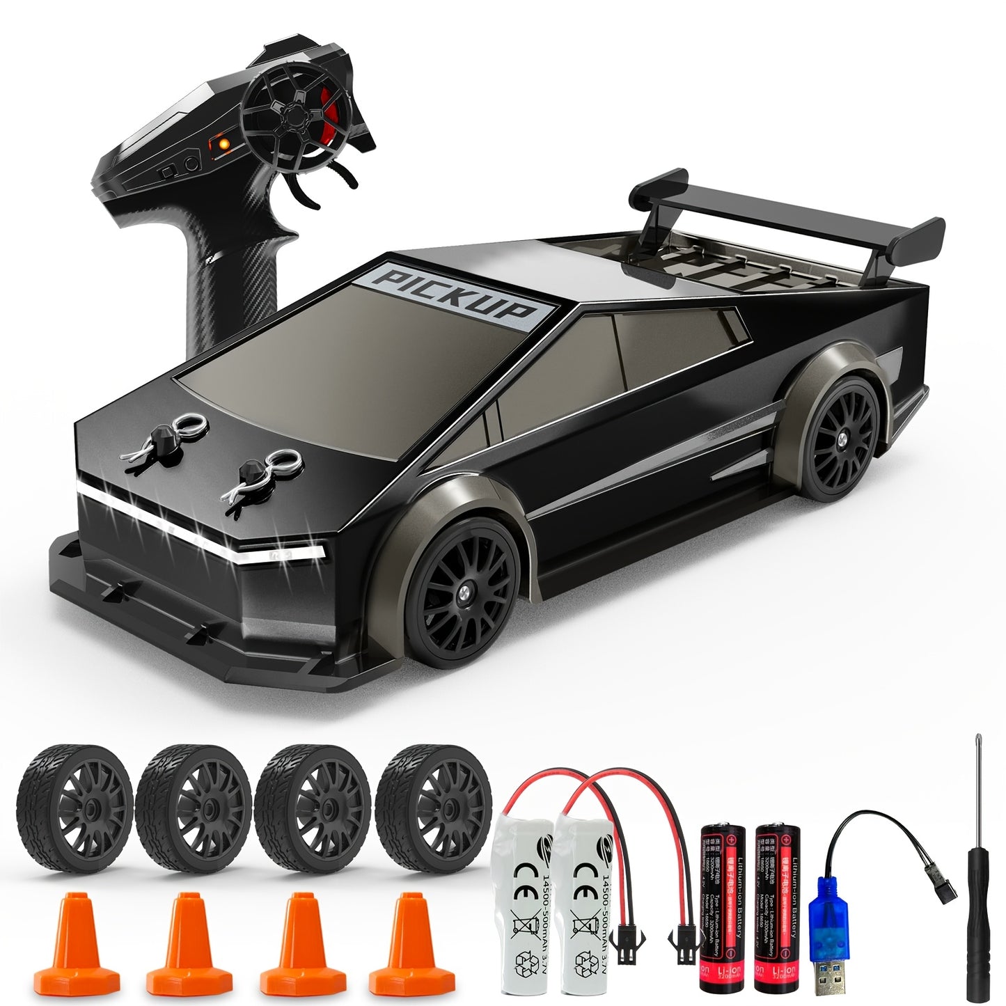 Remote-Controlled Cars for Boys, Featuring a 1:24 Scale, 4WD High-Speed Drifting Capability, Equipped with LED Lights, And Operating at 2.4Ghz, Making It an All-Terrain Toy Car Perfect for Christmas, Birthday, Or Halloween Gifts