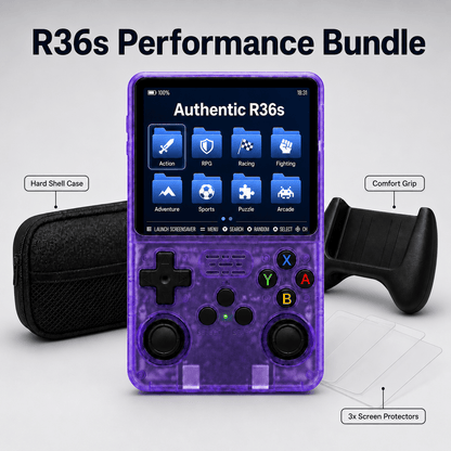 Authentic R36S ArkOs 128GB Game Console Retro Handheld 3.5 Inch IPS Screen Portable Gaming Device