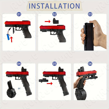 New Toy Gun Electric Full Auto Shooting Toy, Outdoor Sport Interactive Game Toy, Rechargeable Portable Gun Toy High-speed Splash Ball Toy Rifle, Long Battery Life - Suitable for Team Collaborative Game Toys for Outdoor And Indoor Activities.