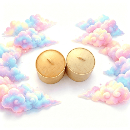 6pcs Colorful Dumpling Set for Stress Relief And Party Favors, 2 Dumpling Blanks And 2 Steamer Bases And 2 Lids, Cute Expressive Faces, Slow-Rise Portable Pouch, Perfect Birthday And Easter Gift