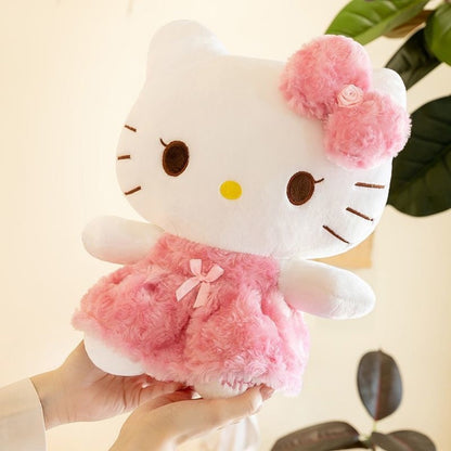 Hello Kitty My Melody Rose Plush Doll 14 Inch Kawaii Sanrio Stuffed Animal Large Soft Toy Birthday Christmas Gift for Girls Teens Collectors