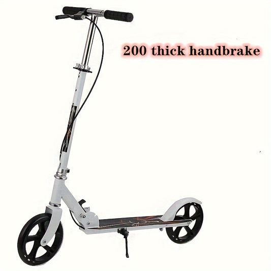 2026 Double Brake Foldable Adjustable Height (4 Gears) Lightweight Maximum Load Capacity Of 220LB 2-wheel Commuting Scooter Adult And Youth Game Day Fan Gear for All Football Fans Halloween Christmas Gift