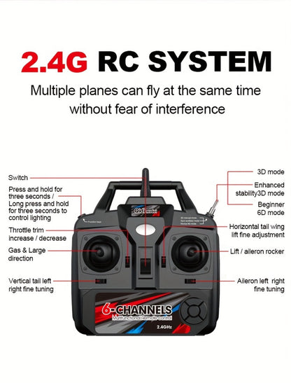 RC Airplane QIDI560 M7 Brushless Fixed Wing – 6-Channel 6-Axis Gyro Remote Control Plane with 3D Stunts, EPP Foam Aircraft, 120M Range, 2 Batteries Included, Gift for Beginners & Hobbyists