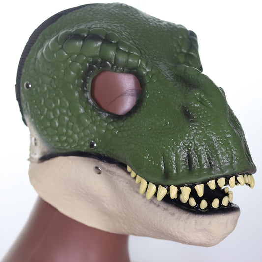 Anime Themed Dinosaur Mask with Openable Mouth - Breathable, Adjustable, Light Beige-Friendly Natural Rubber, Realistic Latex Full Head Costume for Role Play, Actual Combat Role Play, Halloween