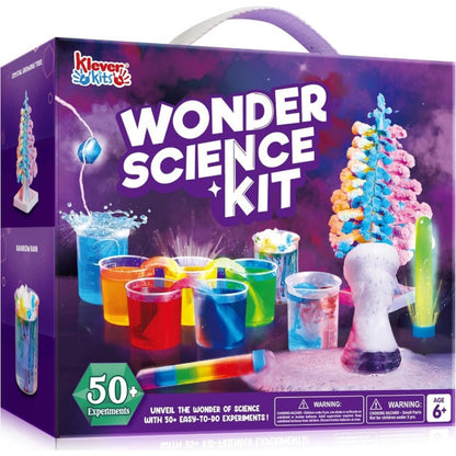 STEM Science Kit for Kids 50+ Experiments — Crystal Tree Growing Kit, Lava Lamp, Volcano Chemistry Set, Educational Science Toy Gift for Boys Girls Ages 6-12, Birthday Christmas Homeschool