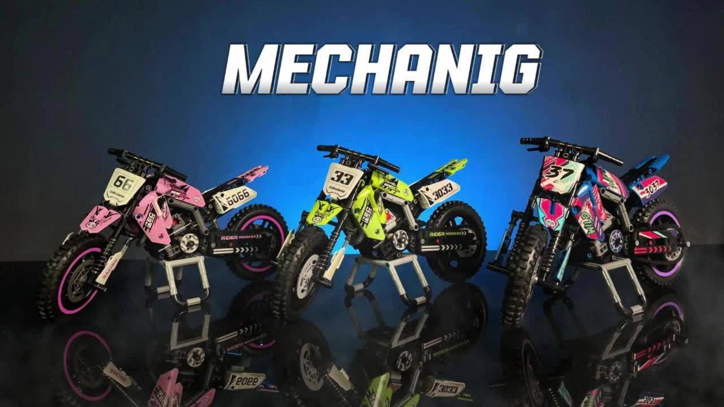 Motorcycle Building Block Set 476 Pcs Collectible Motorbike Display Model Brick Kit for Adults Teens – STEM Engineering Toy, Unique Birthday Christmas Gift for Motorcycle Enthusiasts Ages 14+