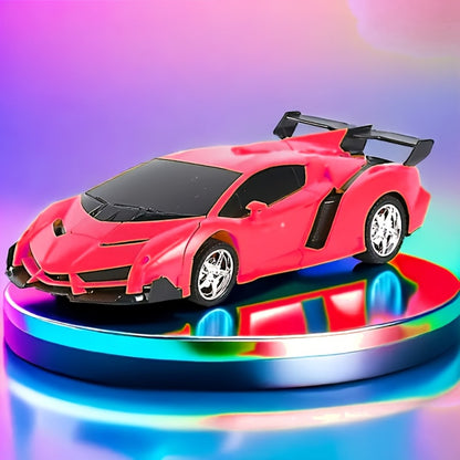RC Robot Car Toy 1:18 Scale for Kids – One-Button Deformation Remote Control Stunt Car, 360° Rotating Drift, Blue & Red Color Options, Educational Birthday Children's Day Gift for Boys & Girls Ages 3+