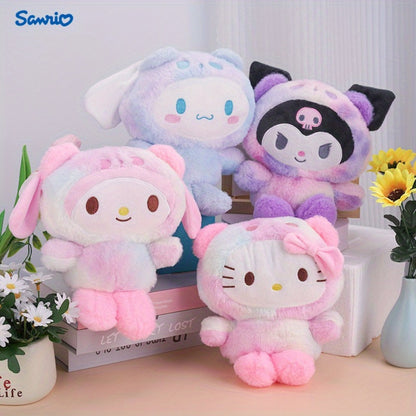 Kuromi Hello Kitty Melody Cinnamoroll Plush Doll – 4 Sanrio Characters Soft Stuffed Animal Kawaii Toy, Cute Anime Gift for Girls Teens Birthday Christmas