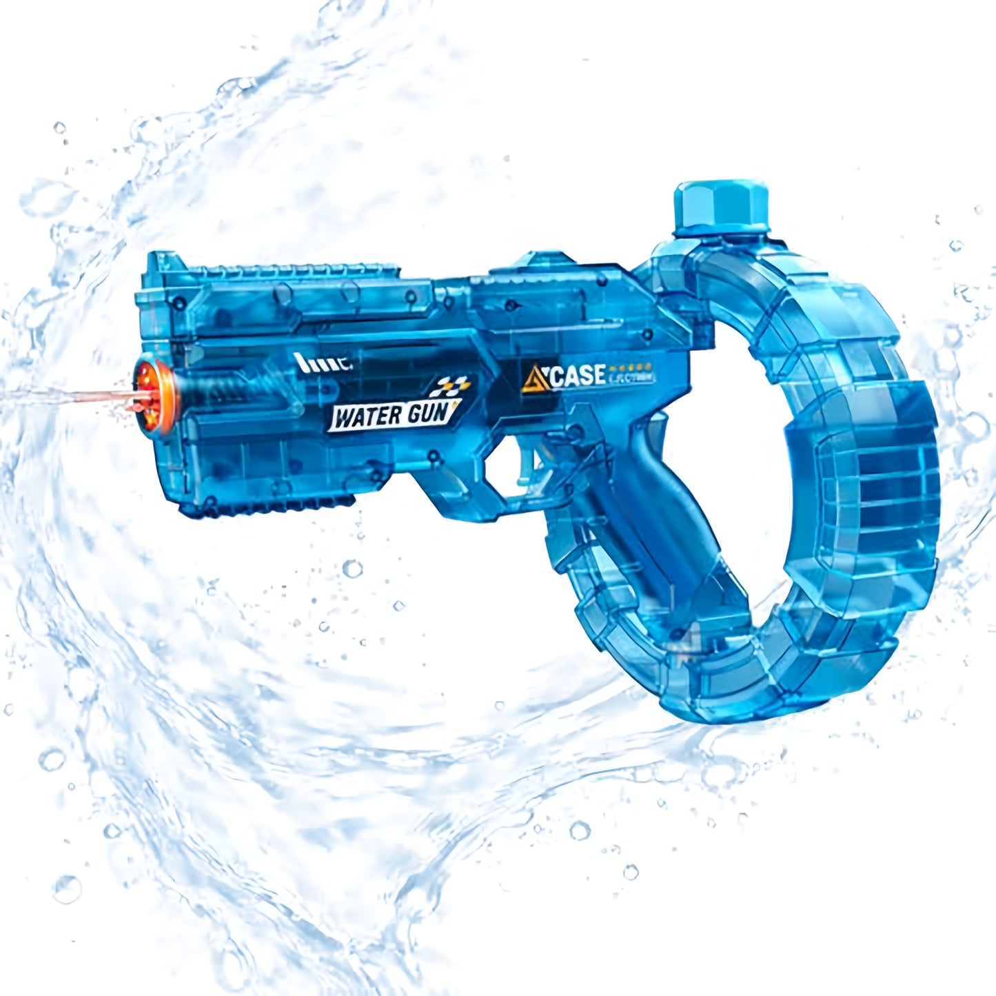 Electric Flame Water Gun, Pulse Jet Squirt Gun with LED Flash And USB-C Charging, 40Ft Long-Range Rapid-Fire Water Blaster, for Kids And Adults, Adult Water Gun for Pool Beach Backyard