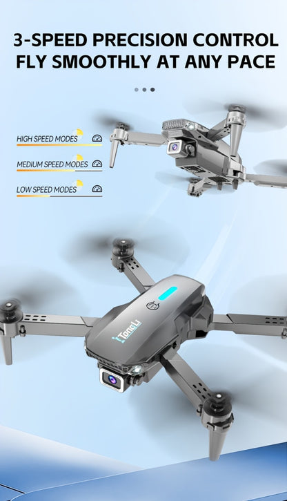 Foldable HD Camera Drone with Free Storage Bag & USB-C Charging – 3D Flips, Beginner-Friendly Aerial Photography Quadcopter for Vlogging, Outdoor Flying, Single or Dual Camera Options