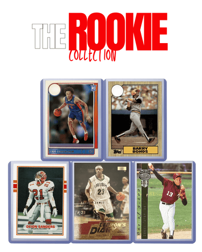 Rookie Card Lot of 5 – Hall of Famers & Today’s Top Stars - Such as Barry Bonds, Cade Cunningham, Shaquille O'neal, Ronald Acuna Jr. Lebron James, etc.