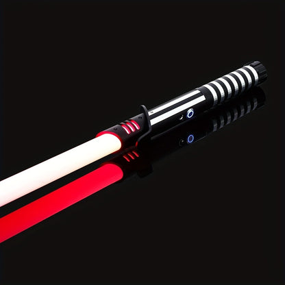 Light Up Saber with Metal Handle RGB 16 Colors – LED Cosplay Laser Sword with Sound Effects | Anakin Luke Darksaber Style, Halloween Costume Toy & Christmas Gift for Kids Adults