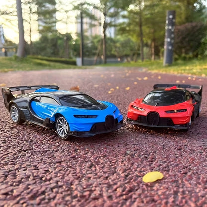 1:24 High-Speed Drift RC Car with LED Lights – 4-Channel Simulation Model Remote Control Car Toy, Green Blue Black Red Black Color Options, Birthday Christmas Halloween Gift for Boys & Girls