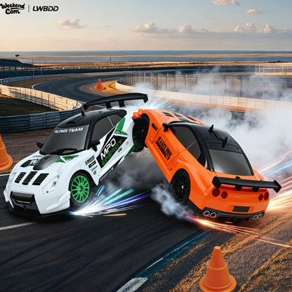 1:24 Scale RC Drift Car 4WD High Speed Racing Model – Drifting Tire Sports Remote Control Car for Adults Boys Girls, Fun Birthday Christmas New Year Gift (Red)