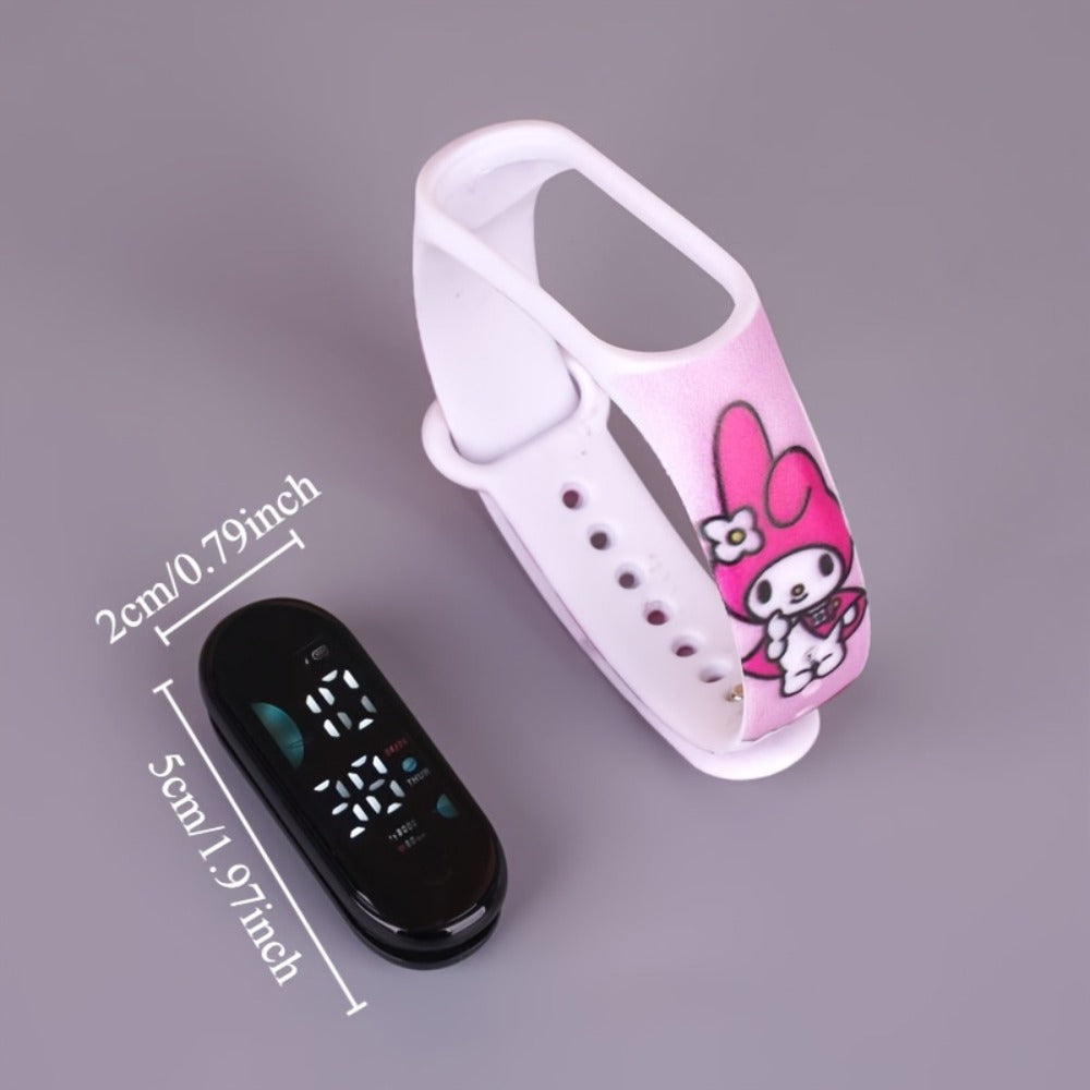 10pcs Sanrio Cartoon Anime Kawaii Kuromi Melody Electronic Sports Watch, Party Party Party Gift, Children's Gift, Festival Gift, Birthday Gift Suitable for Teachers, Prize Exchange Gift, 4 Color Mix and Match