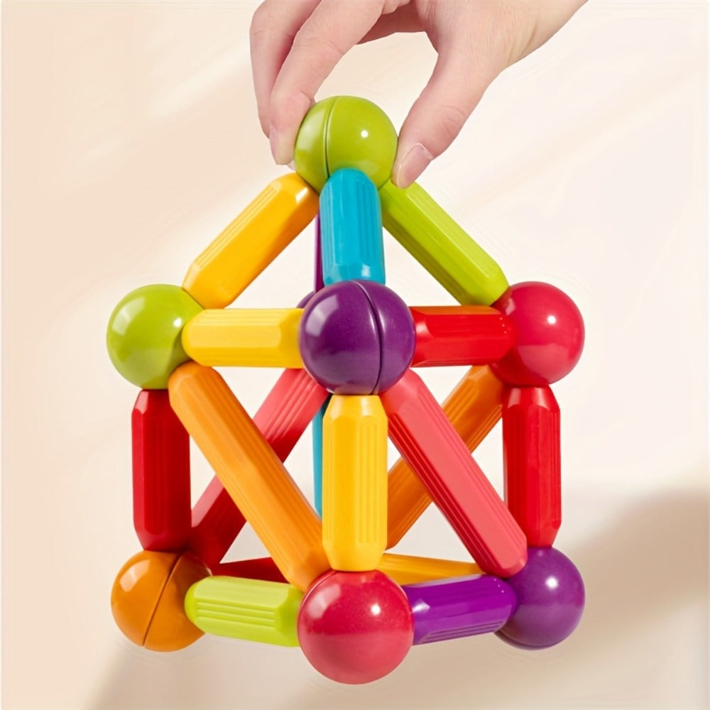 Creative Magnetic Sticks Building Set 28/58 Pcs – 3D Structure Construction STEM Toy for Kids, Stimulate Imagination & Creativity, Perfect for Family Classroom & Group Play Ages 3+