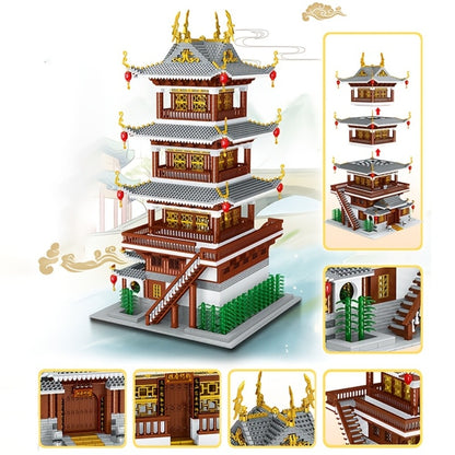 Ancient Chinese Palace Building Blocks Set 6134 Pcs – Heavenly Fairy Mirror Architecture Mini Brick Model, Expert-Level Display Kit for Adults, Home Decor Christmas New Year Gift