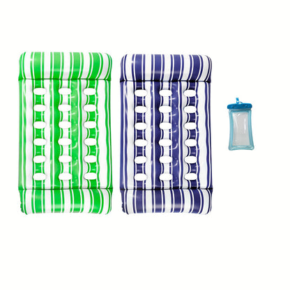 1/2/4-pack Inflatable Pool Lounger For Adults - Sun Tanning Float With Headrest, Floating Mat For Swimming Pool, Beach And Lake Use - Comfortable Water Recreation