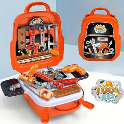 Kids Tool Backpack Set 22pcs for Boys – Pretend Play Home Repair Tool Kit with Carrying Backpack, Toddler Construction Toy, Birthday & Christmas Gift for Boys Ages 3+