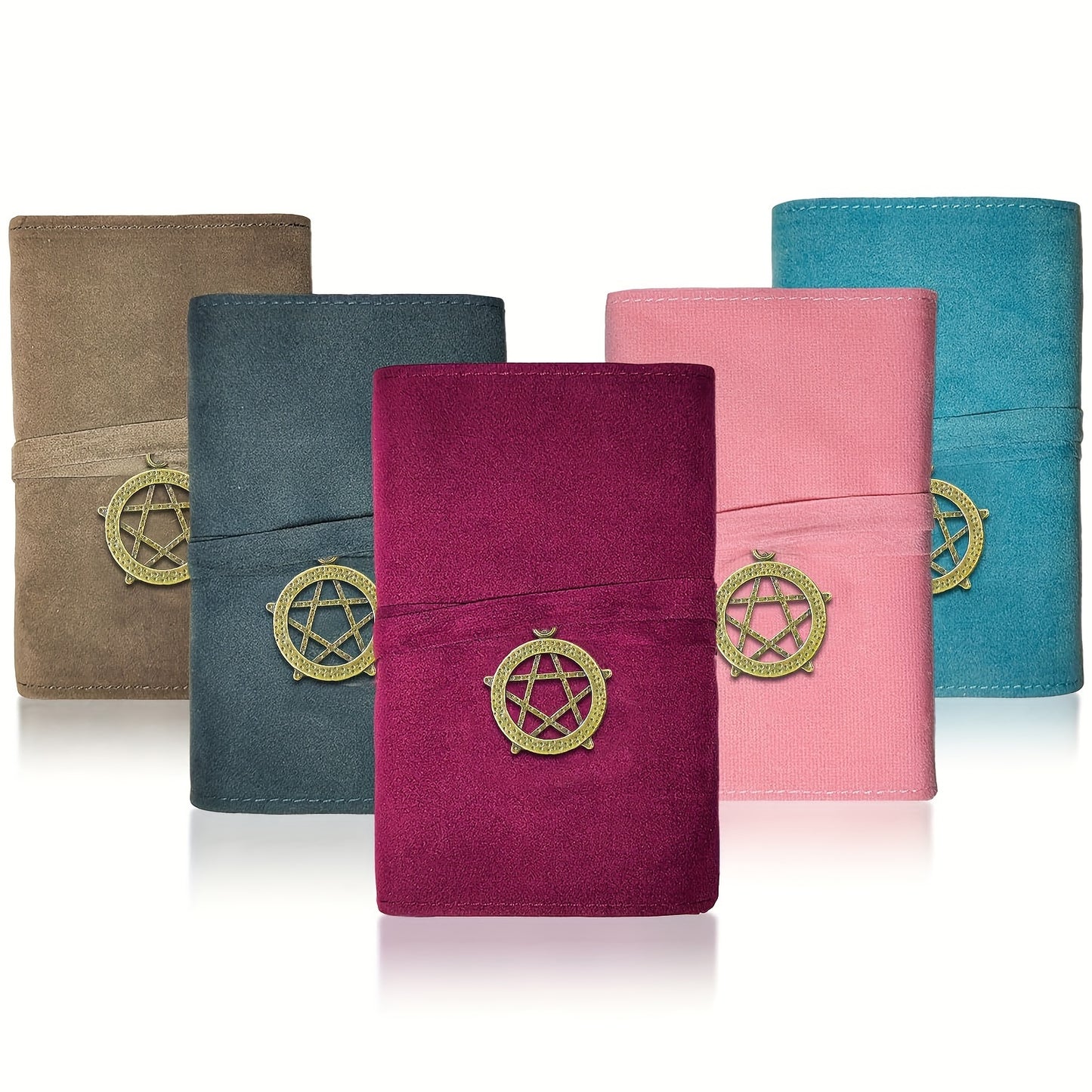 5pcs Tarot Card Holder, Velvet Storage Bag with Retro Pendant, Lightweight Tarot Bags Pouch