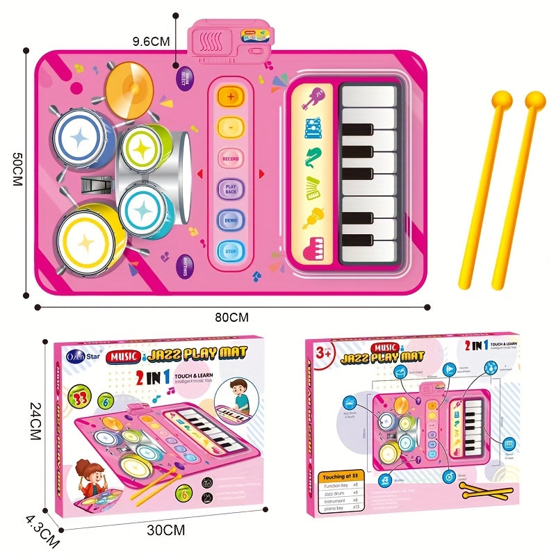Multifunctional Electronic Drum Music Mat for Kids, Designed for Skill Development And Family Bonding