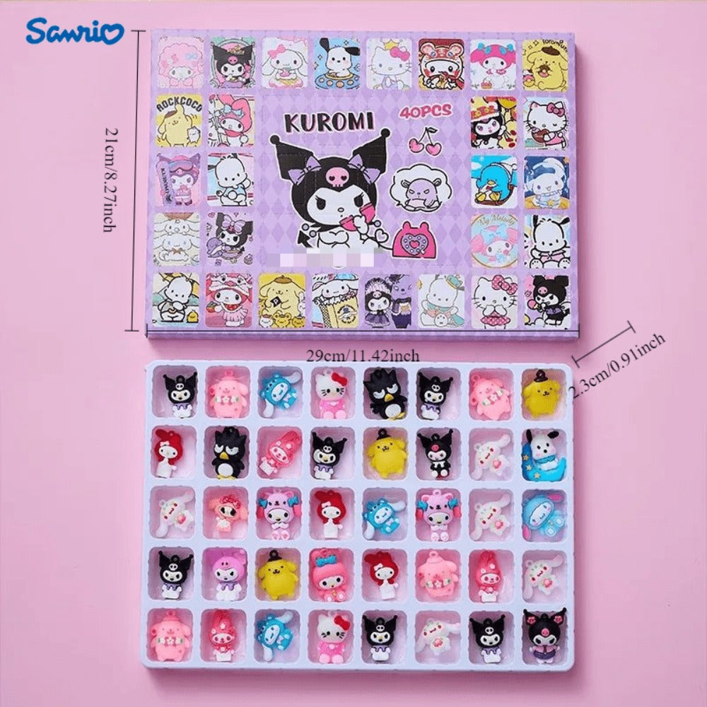Sanrio Mystery Surprise Box Dolls 40pcs – Blind Box Mini Figures Pendant Party Favors, Cute Kawaii Characters, Fun Gift for Kids Girls Birthday Party Decoration