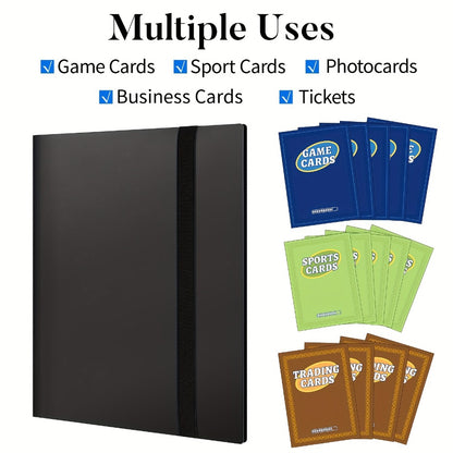 Trading Card Binder 9-Pocket 7 or 10 Pack – Holds 360 Cards Each, Fits Pokemon PTCG Baseball Football Basketball K-Pop Photocards, Card Collector Album Bundle