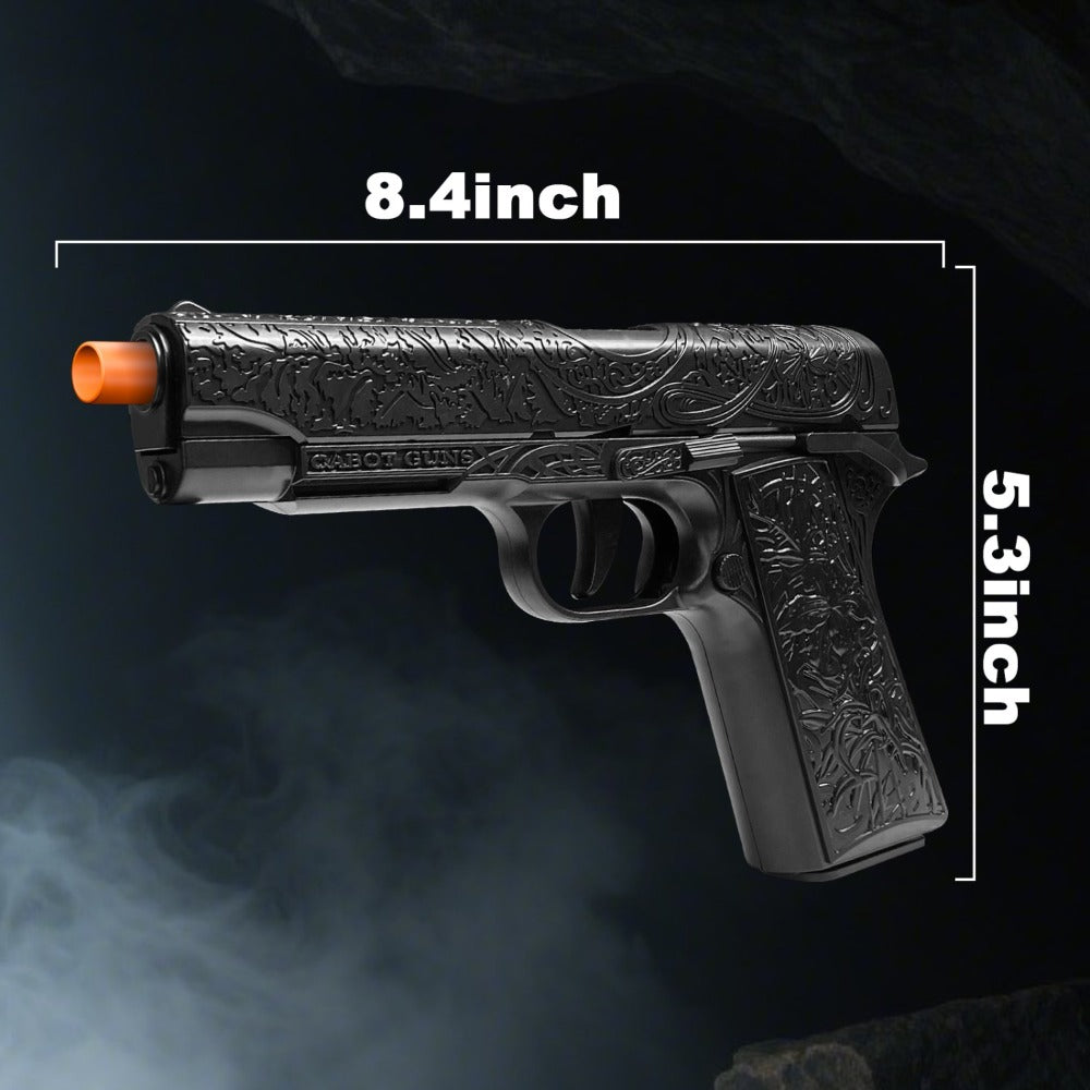 Cool Toy Gun with 120 Soft Bullet Shells & Ejecting Shells System - Semi-Automatic Rapid-Fire Pistol Suitable for Boys, 2 Magazines & 12 Shells/Bullets for Indoor/Outdoor Shooting Games, Birthday Gifts for (Fake Gun for Role Play)