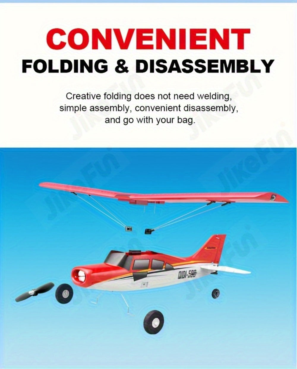RC Airplane QIDI560 M7 Brushless Fixed Wing – 6-Channel 6-Axis Gyro Remote Control Plane with 3D Stunts, EPP Foam Aircraft, 120M Range, 2 Batteries Included, Gift for Beginners & Hobbyists