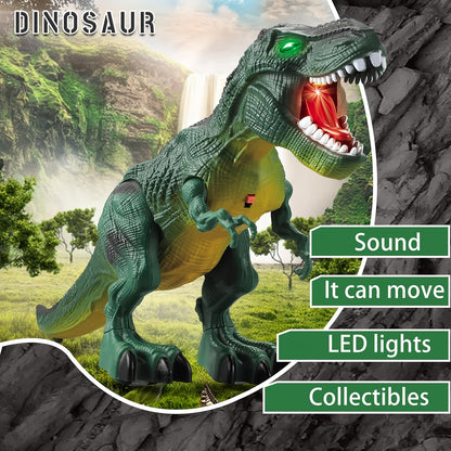 3pcs Electric Dinosaur Toy with Sound Light and Walking Effect, Boy Children's Toy Gift, Suitable for Children Aged 3 4 5 6 7, Interactive Movable Dinosaur Toy Set