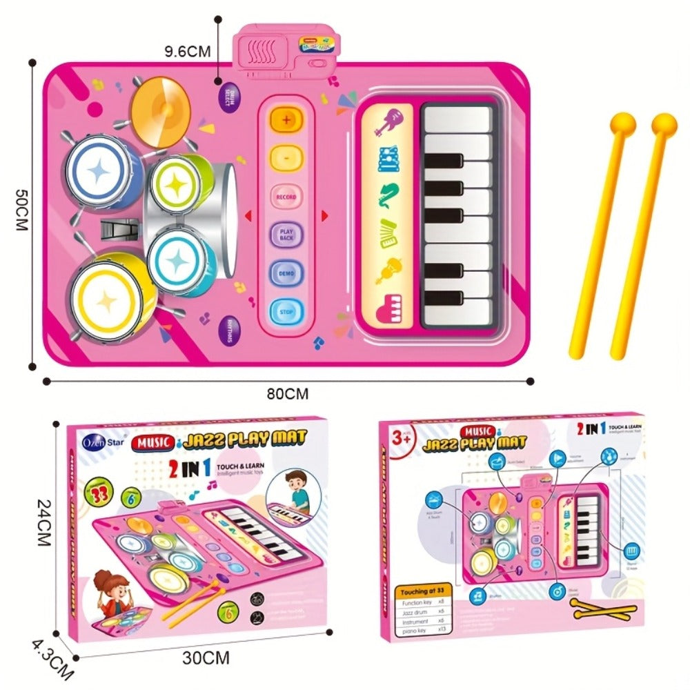 Multifunctional Electronic Drum Music Mat for Kids, Designed for Skill Development And Family Bonding