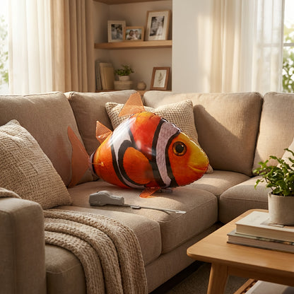 Remote Control Clownfish, Inflatable Remote Control Inflatable Balloon Clownfish Decoration, Suitable for Office, Home, Birthday Party, Wedding, Indoor Games