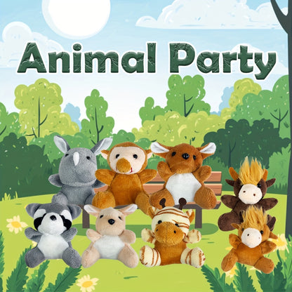 Forest Animal Plush Bulk Set 12 or 24 Pack – Mini Stuffed Animals for Animal Theme Party Favors, Classroom Treasure Box Prizes, Goodie Bag Fillers, Birthday Christmas Gifts for Kids
