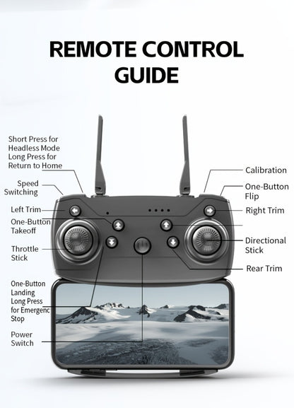 Foldable HD Camera Drone with Free Storage Bag & USB-C Charging – 3D Flips, Beginner-Friendly Aerial Photography Quadcopter for Vlogging, Outdoor Flying, Single or Dual Camera Options