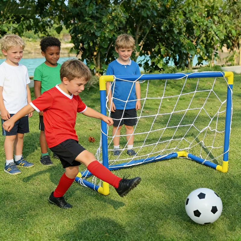 2pcs Youth Football Set-Portable and Easy-to-assemble Goal, Suitable for Indoor/outdoor Play, Family Entertainment, Birthday Gifts, Football Gifts