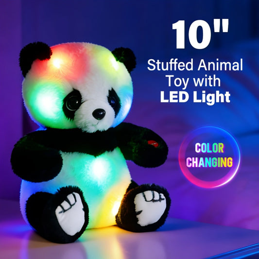 7/10 Inch Light Up Panda Stuffed Animals, Plush Stuffed Animal, Kawaii Panda Bear Plush with LED Light, Baby Toddler Infants Hugging Toy Gift for Kids Birthday Gift for Boys Girls, Christmas Gifts, Home Sofa Decoration, Mother's Day, Birthday Kids