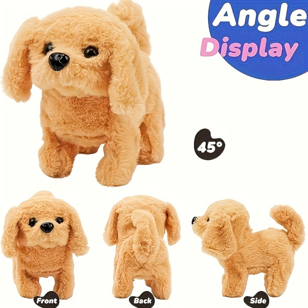 2026 Upgrade Plush Electric Simulation Puppy - Walk & Bark Interactive Electronic Pet, Soft Plush Gift Box, Parent-Child Companion Holiday Gift