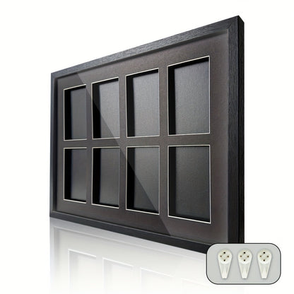 Trading Card Display Case Wall Mounted Wood Frame – Pokemon TCG Sports Cards 35–360pt Compatible, 1/2/4/6/10 Grid Options, Card Collector Gift for Teen & Adult Ages 14+